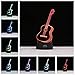 3D Night Light Guitar 7 Colors Amazing Optical Illusion LED Light Home Decorations Produce Unique Lighting Effects