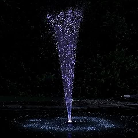 Custom Pro 1400 Floating Water Fountain with 48 White LED Lights, 1480 GPH Pond Pump, 33 Foot Power Cord & More - Easy Installation… Cover