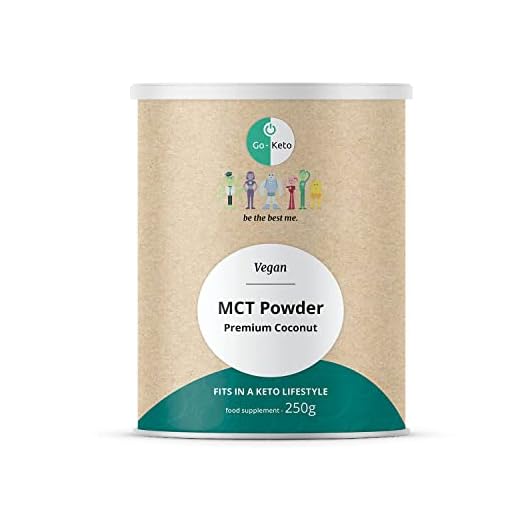 Go-Keto MCT Polvo, 250g | MCT C8/C10 prémium, 100% de aceite de coco sin aceite de palma | Perfecto para la dieta ceto| Crema de café ideal para un Bulletproof Coffee o un batido ceto | Paleo, vegano