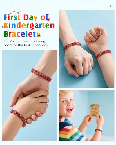 PINKDODO Back to School Bracelet Mommy and Me First Day of Kindergarten Preschool Gifts for Boys2
