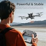 Drone with Camera - Drone with Screen on Controller for Beginners, Foldable, 5.64'' Display, Dual Camera, Obstacle Avoidance, Optical Flow, Gesture, 360 Flip, One Key Start, 20 Min Flight (2 Battery)