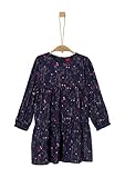gemustert s.Oliver Mädchen Kleid mit Glitzergarn Dark Blue AOP 116.REG