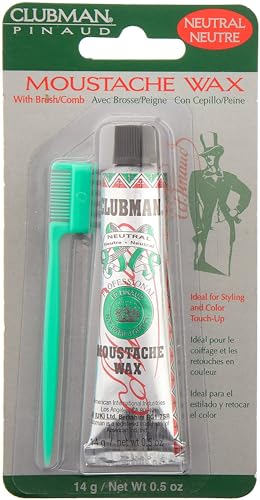 Clubman Moustache Wax Neutral 0.50 oz (Pack of 10)