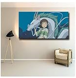 JCYMC Jigsaw Puzzle 1000 Piezas Película Clásica El Viaje De Chihiro Hayao Miyazaki Japón Anime Póster Arte para Niños para Adultos Juegos para Niños Juguetes Educativos K45Ya