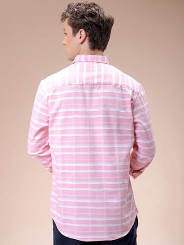 Image of The Indian Garage Co Men Slim Fit Checkered Full Sleeves Cutaway Collar Casual Shirt
