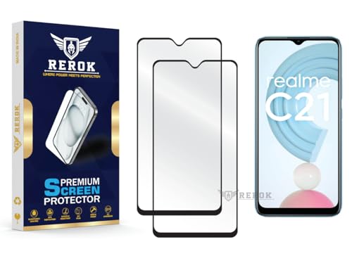 Image of Gorilla Tempered Glass Screen Protector Compatible with Realme C21 [Pack of 2] | Edge-to-Edge, Bubble-Free, Case Friendly, Easy Installation Kit