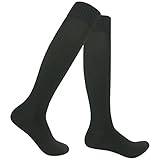 Waterproof Skiing Socks, RANDY SUN Men's Father's Quality Knee High Breathable Socks Best For Hiking/Fishing Black 1 Pair XS