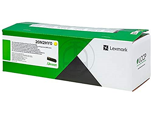 Toner jaune Lexmark 20N2HY0 pour corriger les impressions ternes et floues