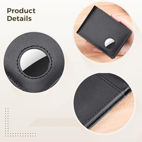 Black Leather Wallet For Men With Slot, Protection, Slim Design, Card Slots & Id Window3