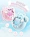 GeekShare Cute Silicone Case Compatible with Tamagotchi Paradise,Soft Cover Waterproof Shockproof Anti-Scratch for Virtual Pet Device - Pink Circle Cat