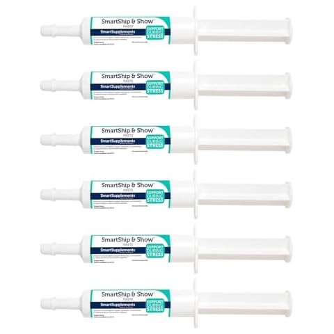 SmartPak SmartShip & Show Paste Travel Ready Probiotics & Prebiotics | Enriched for Digestive Health to Support Your Horse During Trailering, Competition & Stress, Butterscotch Flavor, Pack of 6 Tubes Cover