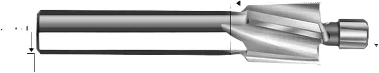 White Steel Countersunk Head Drill Straight Shank Flat Full Grinding Spot Facer Drilling Bit Tools M3M8M12M16(M4)