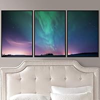 3 Piece Framed Canvas Wall Art Astronomy & Space Canvas Prints Home Artwork Decoration for Living Room,Bedroom - 16