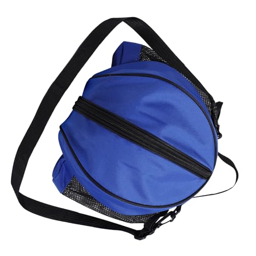 Mikikit Single Shoulder Sports Backpack with Side Mesh Pocket Lightweight Basketball Carrier for Soccer Volleyball and Rugby Equipment Stylish Design for Youth