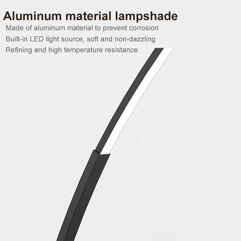 Vloerlamp Hoge Staande Lamp Met Metalen Boog Vintage Hoge Lamp Met 360° Verstelbare Lampenkap En Staande Marmeren Voet Staande lampen (Color : Gold