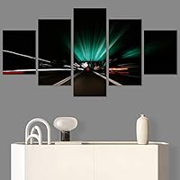 SIGNWIN 5 Panel Canvas Wall Art Light Exposure for Home Decorations Ready to Hang - 60