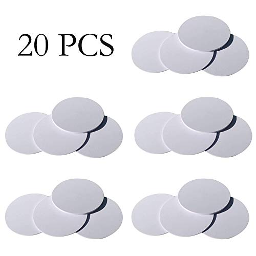 YSSHUI NTAG215 etiqueta NFC, Dia papel en blanco RFID etiqueta adhesiva, etiquetas NFC 100% compatible con TagMo y Amiibo, memoria de 504 bytes totalmente programable (paquete de 20)