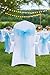 Organza Chair Bow Sash Décor Bows Sashes for Wedding Reception Events Banquets Decoration - (Pack of 25, Sky Blue)