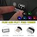 Augeny 6 PCS USB LED Car Interior Atmosphere Lamp, Plug-in USB Decor Night Light, Portable Auto Ambient Lighting Kit, Universal Vehicle Interior Accessories for Most Cars (6 Colors)