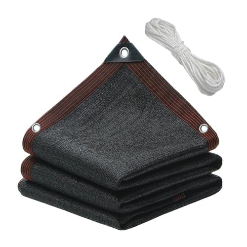 Voile Dombrage Rectangulaire 2x2m en Tissu Résistant Indéchirable - Taux d'ombrage de 90% - Filet Ombrage Exterieur - Toile D'ombrage pour Jardin de Balcon de Garage de Ferme, Noir