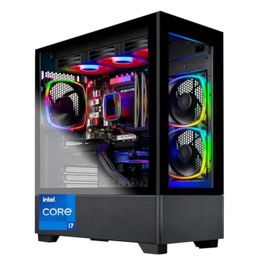 Skytech Azure Gaming PC Desktop – Intel Core i7 12700F 2.1 GHz, NVIDIA RTX 4070 Ti, 1TB NVME SSD, 16GB DDR4 RAM 3200, 750W Gold PSU, 360mm AIO, 11AC Wi-Fi, Windows 11 Home 64-bit