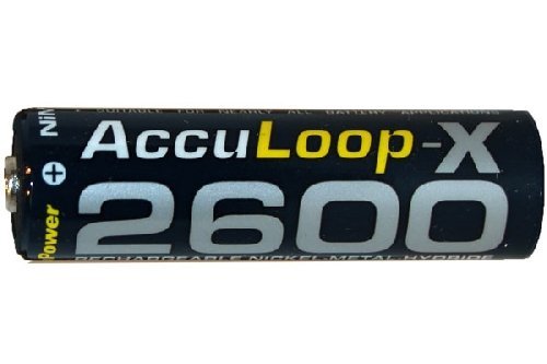 AccuLoop-X 4 x AA NiMH AccuPower Rechargeable Batteries (2600 mAh)