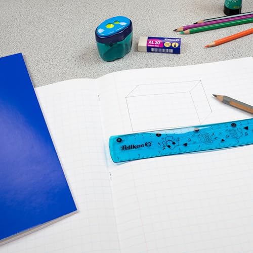 Pelikan 700900 flexibles Kunsttoff-Lineal, 30cm, farbig sortiert, keine Farbauswahl möglich, 1 Stück