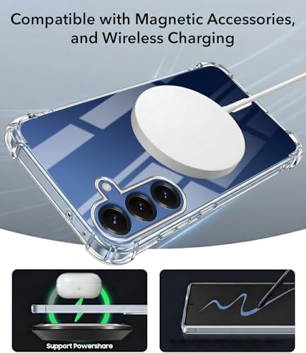 Image of Jkobi Shockproof Crystal-Clear Back Cover for Samsung Galaxy S25 (Magsafe Wireless Support | Drop & Camera Protection | Hard Polycarbonate)