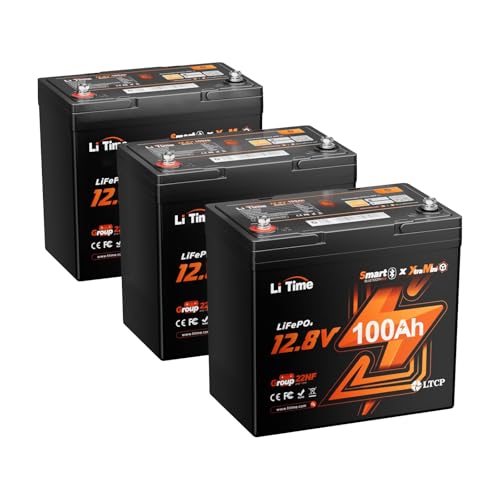 Image of Litime 12V 100Ah Xtra-Mini LiFePO4 Battery for RV, Marine, Boat(3Pack)