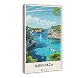 GAPKJGTS Menorca Travel Spain - Póster de lienzo para decoración de dormitorio, oficina, habitación, regalo, 30 x 45 cm