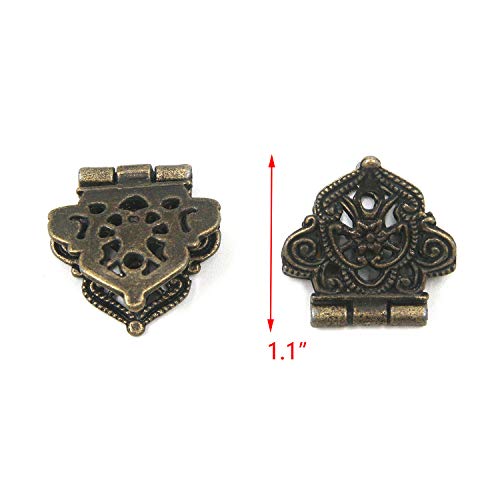 T Tulead Butterfly Hinges Antique Cabinet Hinges Zinc Alloy Mini Hinges 2"×1.1" Decorative Furniture Hinges Chest Hinges Pack Of 10 With Mounting Screws #TOP2