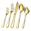 Gold Silverware Flatware Set for 8,...