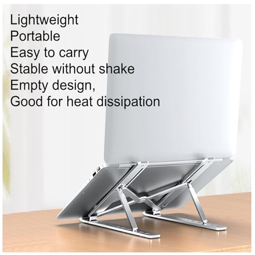 Image of Travel Portable Magnetic Phone Tripod Stand Aluminium Foldable Compatible with Laptops Tablets and Mobile Phones Multi-Angle, Multi Purpose, Adjustable Height & Tilt.