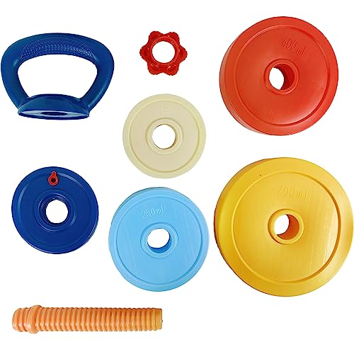 RAINBOW TOYFROG Kids Kettlebell - Fun Exercise Equipment and Stacking Toy Weights - Toddler Gym Workout Toys and Fitness Games - Cool Baby Sports Stuff for Boys and Girls - Adjustable Weight - Image 3