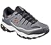 Skechers Men's Afterburn M. Fit Fashion Sneakers – Leather Upper, Memory Foam Insole, Rubber Outsole, Charcoal/Gray, 9.5