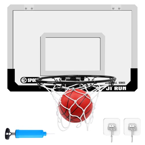 XiaZ 適格請求書発行可 バスケットゴール 子供用 家庭室内·屋外 壁取り付 ミニバスケットボード玩具 45*30 ドア掛け式と壁掛け式 ダンクシュート可能 ボール付き レジャー ファミリースポーツセット ストレス解消