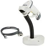 Motorola LS2208 General Purpose Handheld Bi-Directional Laser Barcode Scanner with USB Host Interface, 100 scan/s Scan Rate, 5V, Cash Register White
