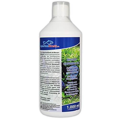 AquariumDirekt Wasseraufbereiter für das Aquarium (Perfekt bei Voll- oder Teilwasserwechsel und bei Neueinrichtung - Wasseraufbereitung - Leitungswasser), Größe:1 L