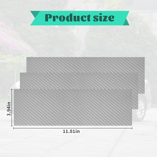 Image of Compatible with Carbon Fiber Vinyl Wrap 11.8 inch x 4 inch Chevy Bowtie Emblem Wrap Kit with Spatula and Cutter 3 Pcs Universal Logo Overlay Silver