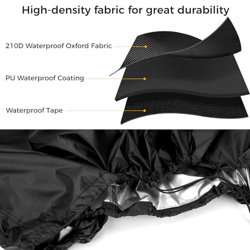 Vunpok Gartenstuhl Abdeckung, Stapelstühle Schutzhülle Winterfest UV-Beständig Abdeckhaube für Gartenstühle, Stapelstühle,Gartenmöbel mit Aufbewahrungstasche,64x64x70/120 cm