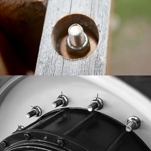 QUARKZMAN M12x1,5mm Sechskant-Sicherungsmuttern mit geriffelter Flansch, 15 Stück, aus nicht rutschendem metrischem Edelstahl 304, Vollgewinde, helle Oberfläche, silberfarben