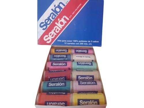 Lista de Hilos de coser de esta semana. 44 Hilo Seralon para costura caja con 12 Modista