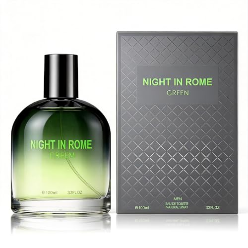 Image of AFLUXE Night In Rome Green Eau de Toilette for Men, Unique Oriental Fougere Coffee Cologne, Long Lasting Elegant Mens Fragrance, 3.3 fl oz (100 ml)