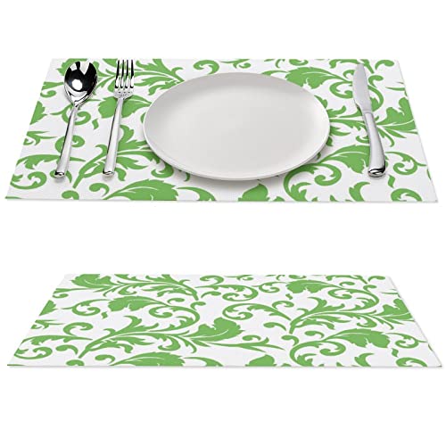 Ditooms Lot de 1 set de table en vinyle tissé imperméable avec motif floral et coloré - 45,7 x 30,5 cm Cover