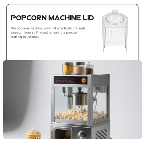 OUNONA Replacement Popcorn Machine Cover Lid with Transparent Heat-Resistant Window for Small Hot Air Popcorn Makers Splash Prevention and Easy Clean Accessories - Thumbnail 2