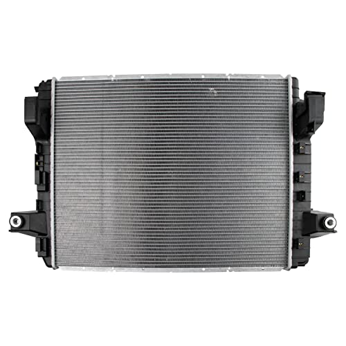 TRQ Radiator Assembly Aluminum Core Cross Flow with Transmission Oil Cooler Compatible with 2013-2018 Ram 2500 3500 4500 5500 L6 6.7L Diesel CU13490 by TRQ - Used condition - US$92.87