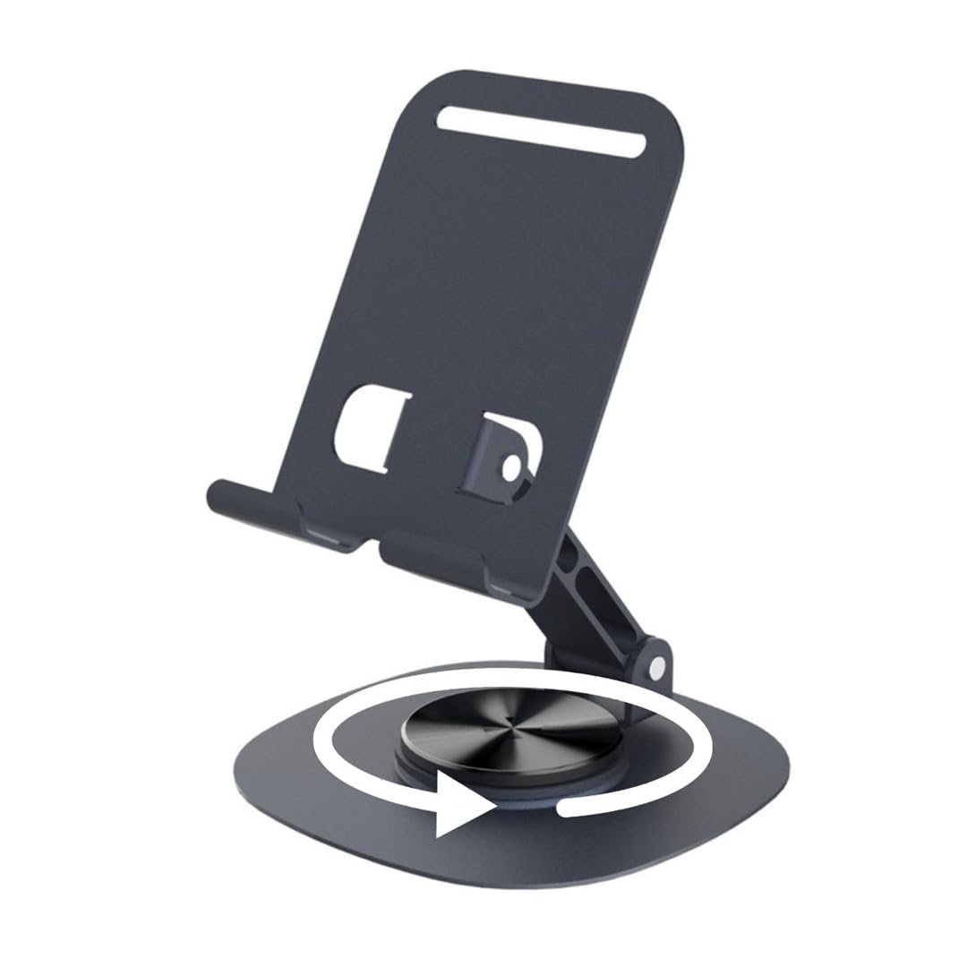 Elfora 360° Rotating Mobile Phone Stand | Foldable, Height & Angle Adjustable Phone Holder for Desk | Portable & Stable Design | Compatible with iPhone, Samsung, Vivo, Oneplus & All Smartphones(White) — Amazon image 9