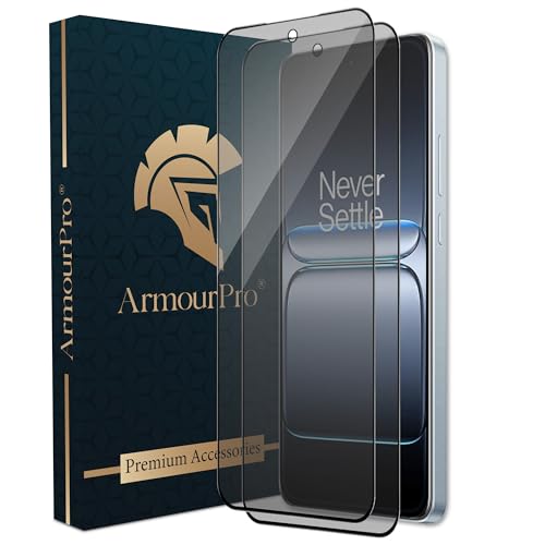 Image of ArmourPro Anti-Glare Matte Tempered Glass for OnePlus Nord 5 / OnePlus 15, Pack of 2, Anti-Fingerprint Screen Protector, 9H Scratch Resistant, Smooth Touch, Full Edge to Edge Coverage