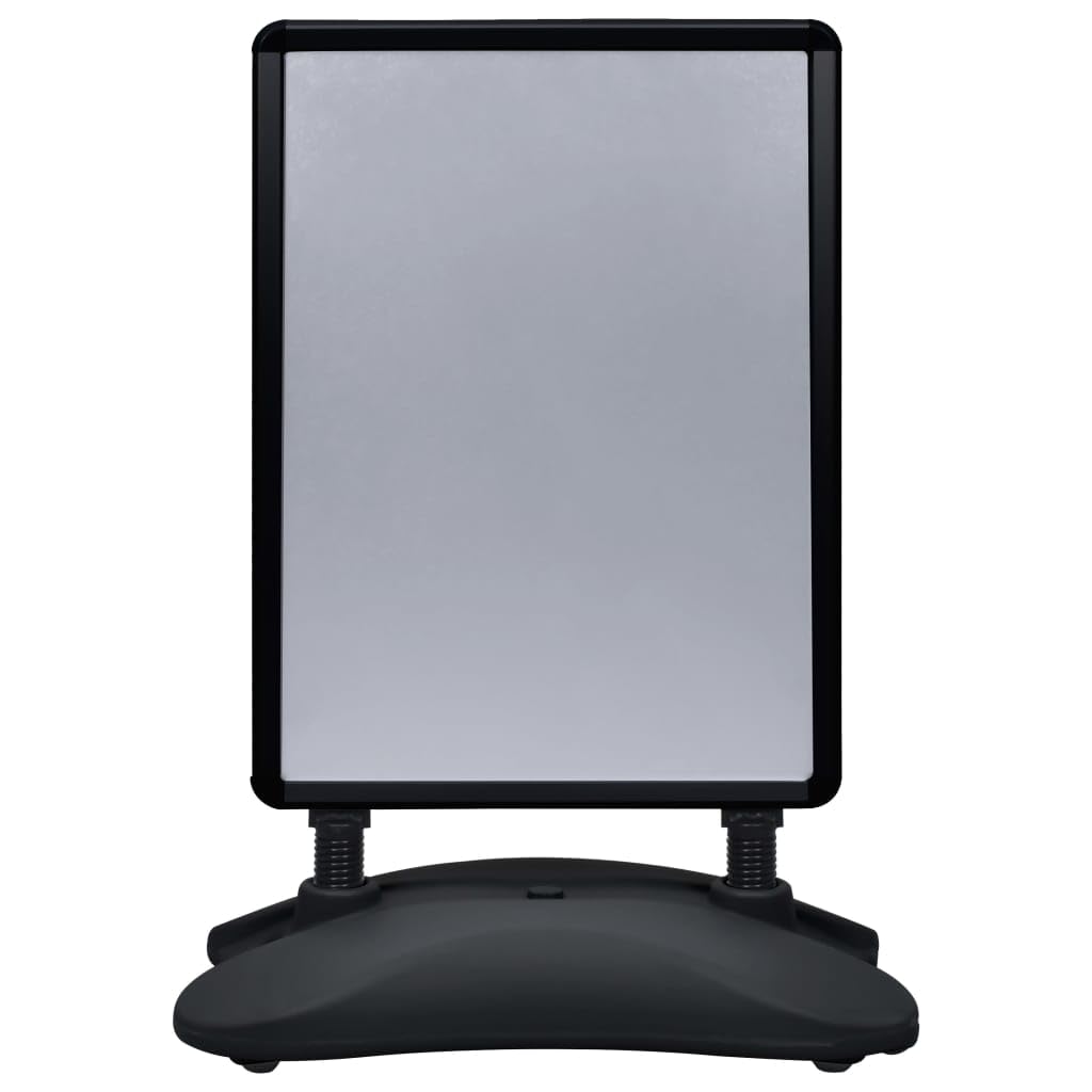A1 Plakatständer Wasserbefüllbar Gehwegaufsteller Klapprahmen Kundenstopper Standfuß doppelseitig Aluminium Schwarz