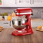 Pouring Shield and Mixer Bowl Cover (for Stainless Steel Bowls Only) Compatible with Kitchenaid 6-7QT Bowl-Lift Stand Mixers, Splatter Guard Lids for Stainless Steel Mixer Bowl
